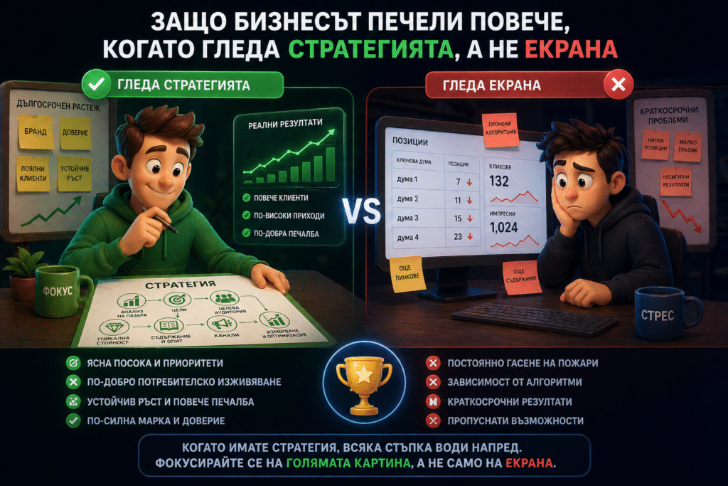 Защо не е добре сами да си търсите рекламите в Google 5 Защо бизнесът печели повече, когато гледа стратегията, а не екрана