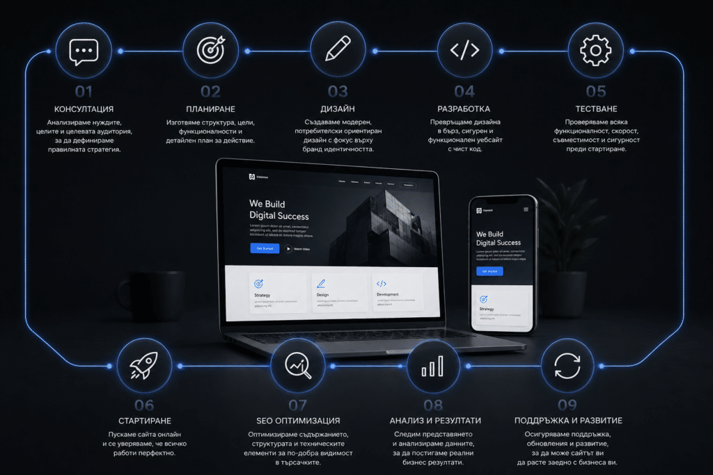 Изработка на фирмен уеб сайт с реален ефект 4 Как протича професионалният процес