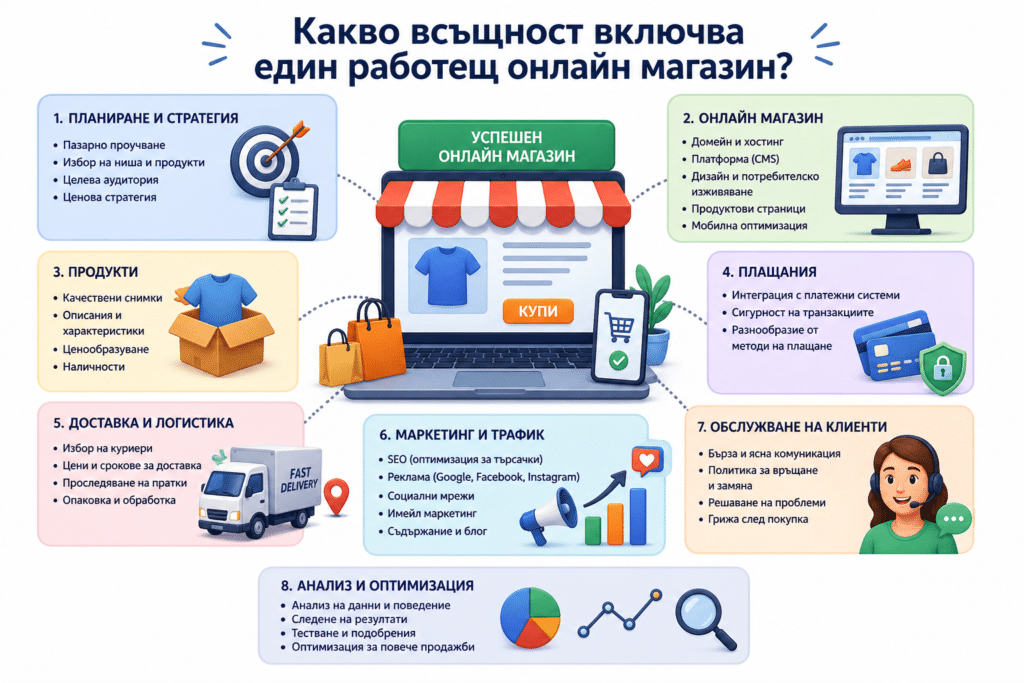Как да изградите онлайн магазин, който продава 2 Какво всъщност включва един работещ онлайн магазин