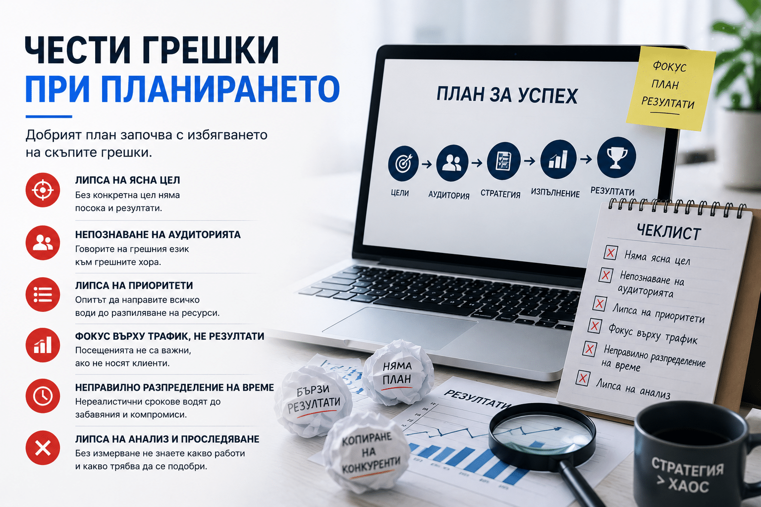 Как се планира бизнес сайт без излишни разходи 4 Чести грешки при планирането